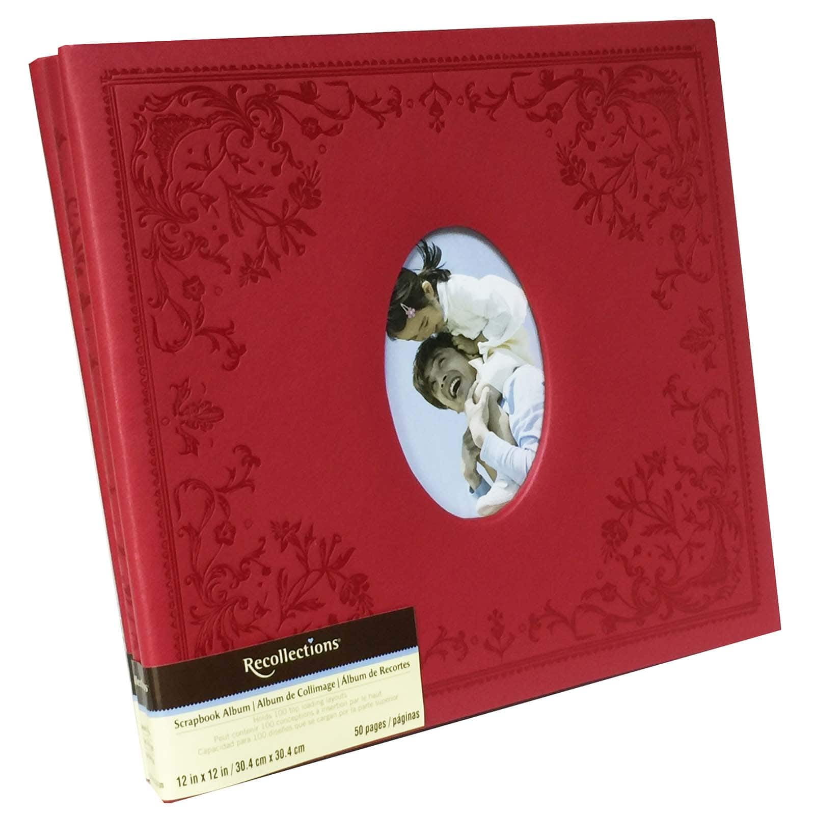 Recollections Red Faux Leather Mega Scrapbook, 6 Pack