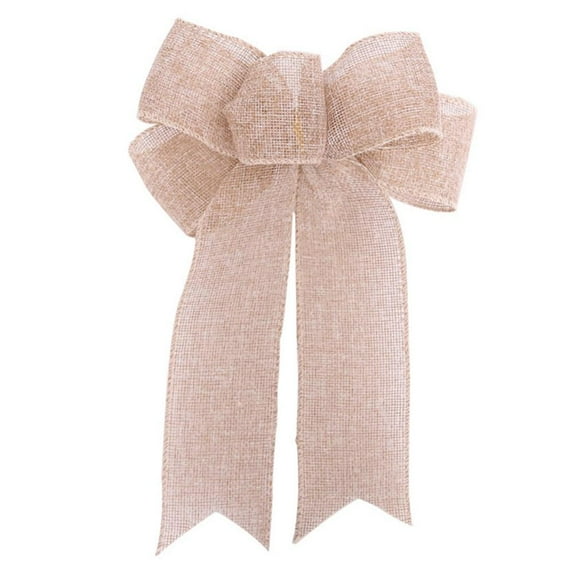 6 Pack Red Wreath Bows for Christmas Outdoor Decorations, Striped Ribbons for Crafts, Xmas Holiday Gifts Present Wrapping, 9.5x6.5 in