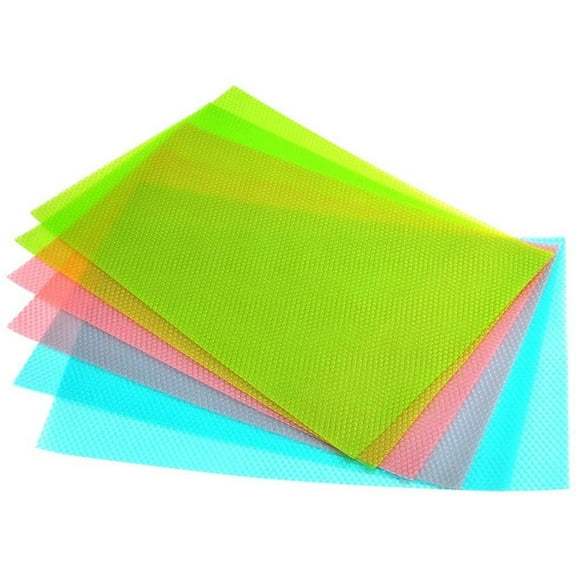 6 Pack Refrigerator Mats - Non- EVA Liners for Fridge Shelves & Drawers