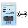 thumbnail image 1 of 6 Pack Replacement 18-Inch Semi Chisel Chainsaw Chain for Craftsman 41554 Chainsaw - (18 inch, 3/8" Pitch, 0.050" Gauge, 60 Drive Links), 1 of 2