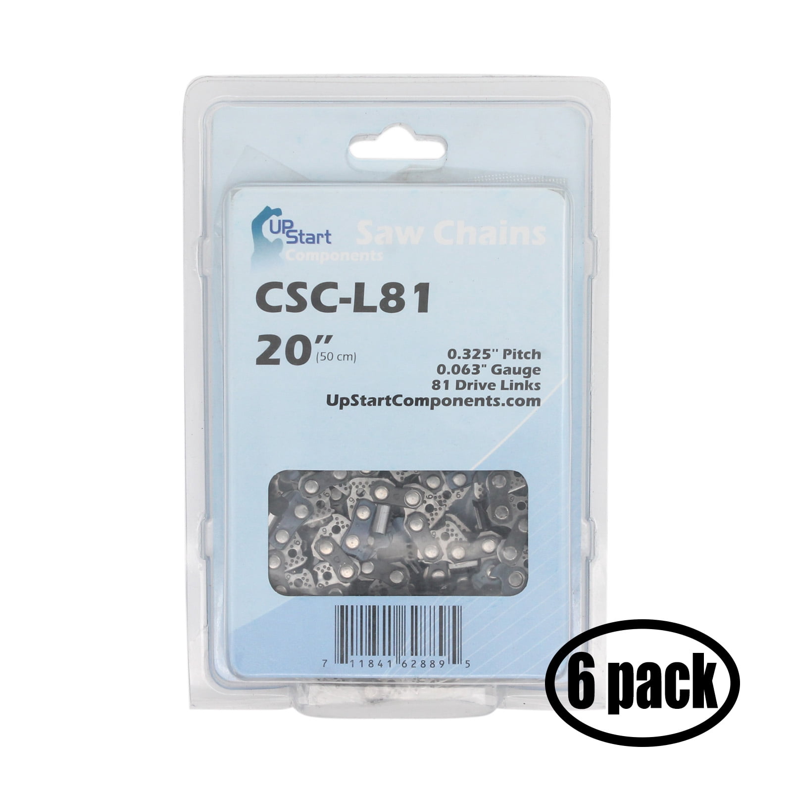 6 Pack Replacement 20-Inch L81 22BPX Chainsaw Chain for Oregon L81 Saw ...