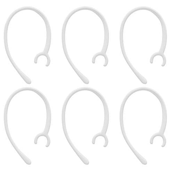 6 Pack Replacement 6MM Ear Hooks for Wireless Bluetooth Headset Earhook Clips Hook Loop - Spare Clamp Hooks Compatible for Plantronics/Samsung/Motorola/LG/Jabra & More (Clear