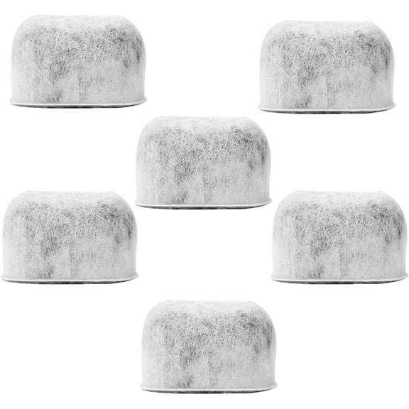 6 Pack Replacement Charcoal Water Filters for All Coffee Machines - Compatible (Not ) Filters Replace DCC-RWF