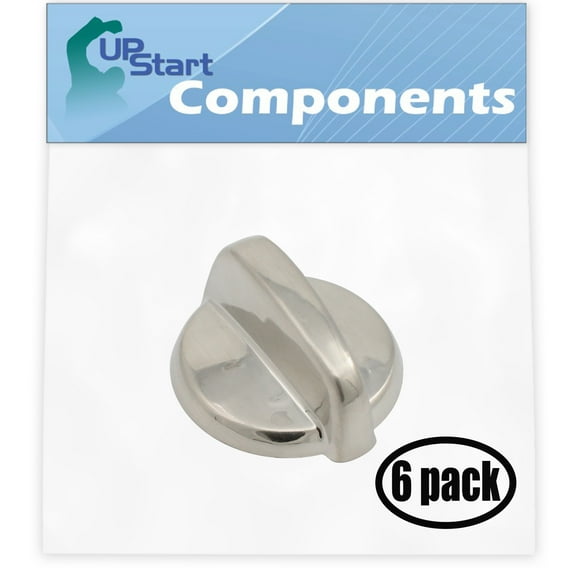 6 Pack Replacement Control Knob WB03T10284 Stainless Steel Finish for General Electric JSP46SP1SS Range