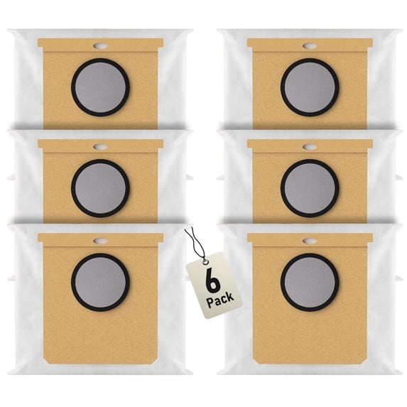 6 Pack Replacement Dust Bags for Eufy L50, L60 Series with Self-Empty Station Vacuum Dust Bags 2.5L