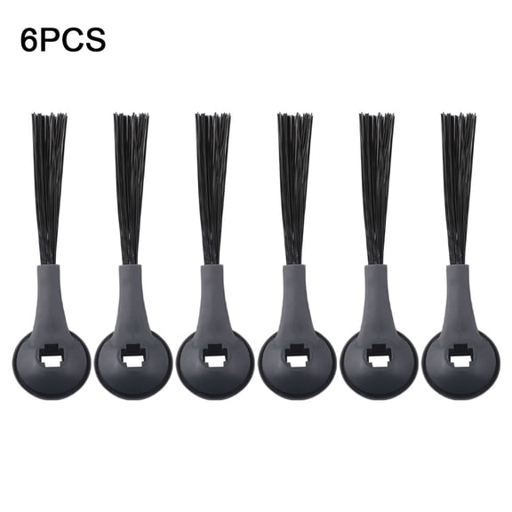 6 Pack Replacement Side Brushes for Shark AV2800ZE RV2820YE Robot Vacuum Black Nylon Corner Cleaning Accessories Easy Install