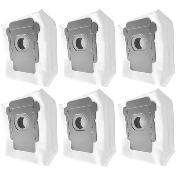 6 Pack Replacement Vacuum Bags For iRobot Roomba i1+ / i3+ / i4+ / i6+ / i7+ / i8+ / j6+ / j7+ / j8+ / s9+ Series Compatible with all Clean Base Models Automatic Dirt Disposal
