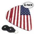 thumbnail image 1 of 6 Pack Retro-America-Flag Guitar Picks In Leather Picks Holder For Bass Electric Acoustic Guitars, 1 of 7