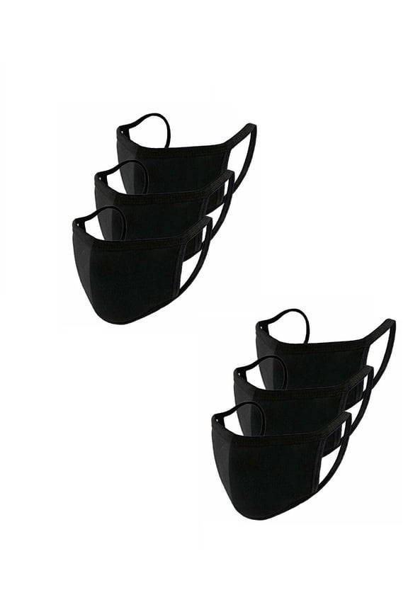 6 Pack Reusable Cotton Facial Mask - Washable Cotton Face Mask