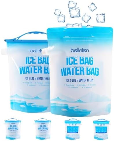 Reusable Dry Ice Packs For Shipping – 8 Sheets, 8.03x11.3 Inch Each, Long-Lasting Cold For Coolers & Food