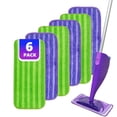 thumbnail image 1 of 6 Pack Reusable Mop Pads Compatible with SwifferWet Jet Spray Mop,Microfiber Wet Jet Pads Refill,10-12inch Wet Mop Pads for Dry Wet Mopping Cloths, Reusable Mop Replacements Pads, 1 of 7