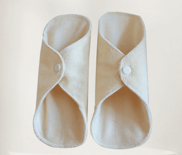 6-Pack Reusable Organic Cotton Panty Liners – 7.1" Washable Breathable Cloth Pads for Daily Use, Light Flow, Postpartum or Bladder Leaks