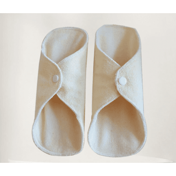 6-Pack Reusable Organic Cotton Panty Liners  7.1" Washable Breathable Cloth Pads for Daily Use, Light Flow, Postpartum or Bladder Leaks