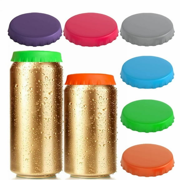 6-Pack Reusable Silicone Can Lids – Leak-Proof Sealing Covers for Standard Beverage Cans