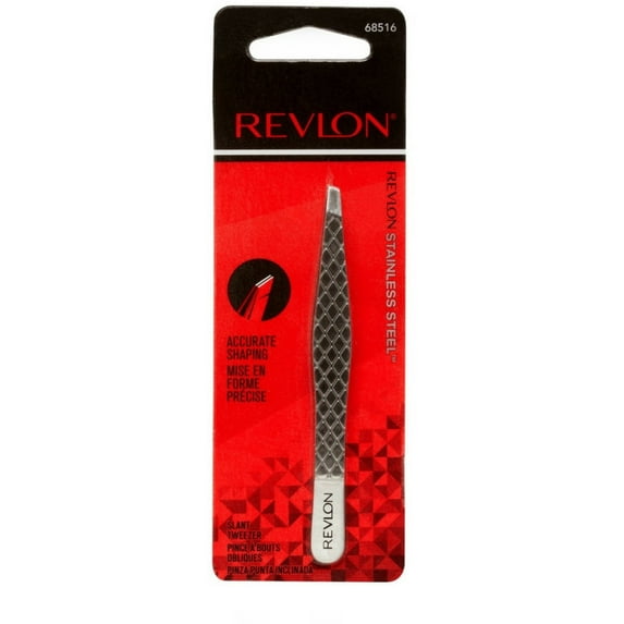 6 Pack - Revlon Stainless Steel Accurate Shaping, Slant Tweezer 1 ea