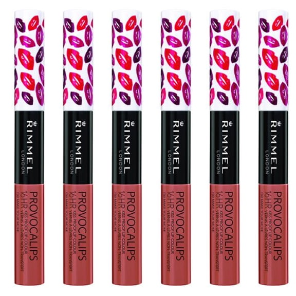 (6 Pack) Rimmel Provocalips 16hr Kissproof Lipstick, Make Your Move, 0.14 Fluid Oz