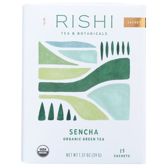 (6 Pack)Rishi Organic Green Tea - Sencha, 15 Bags