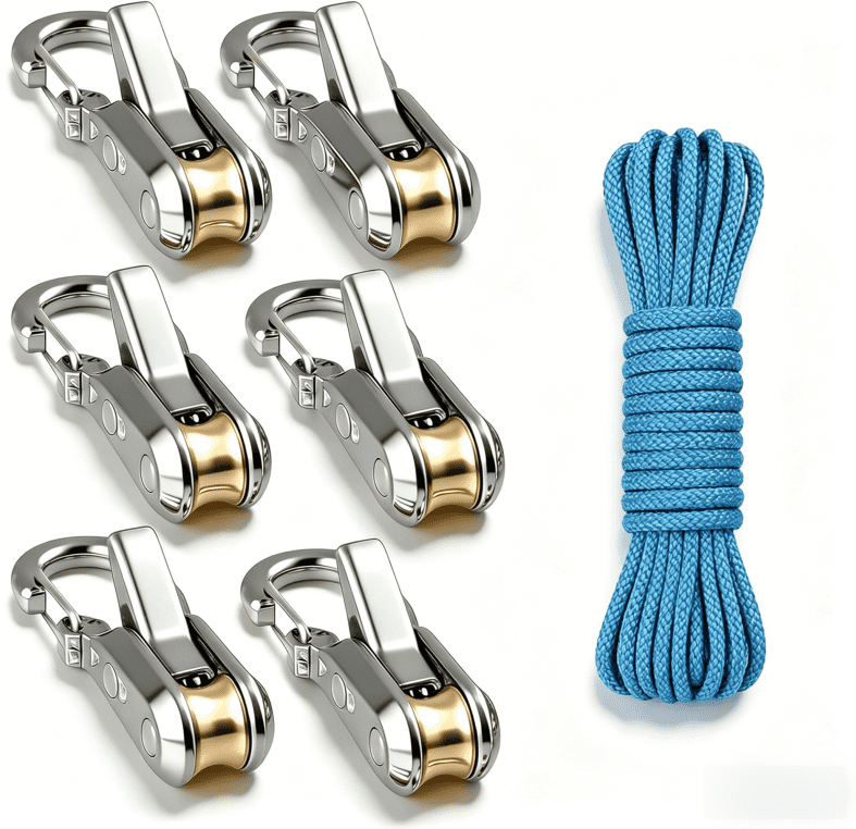 Mounted Retracable Rope 6 Pack Rope with Roller Tensioner for Easy And Secure Tying,2026 New ...