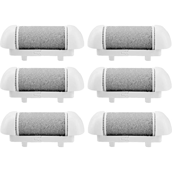 6 Pack Same Rough Replacement Coarse Roller Head for Electric Callus Remover, Foot File Pedicure Tools Refill Rollers for Feet Callus Shaver Pedicure Kit for Hard Dead Skin (6pcs Tough Coarse)