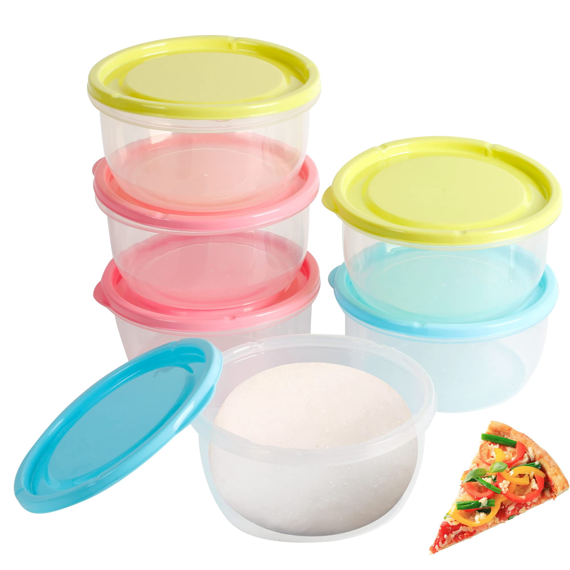 6‑Pack Round Food Storage Containers, BPA‑Free Stackable Meal Prep ...
