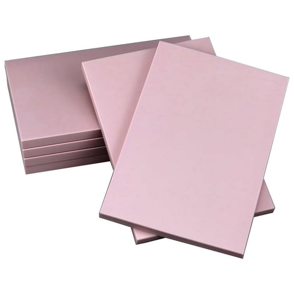 6 Pack Rubber Block Stamp Carving Blocks Pink Linoleum for Printmaking and More Crafts