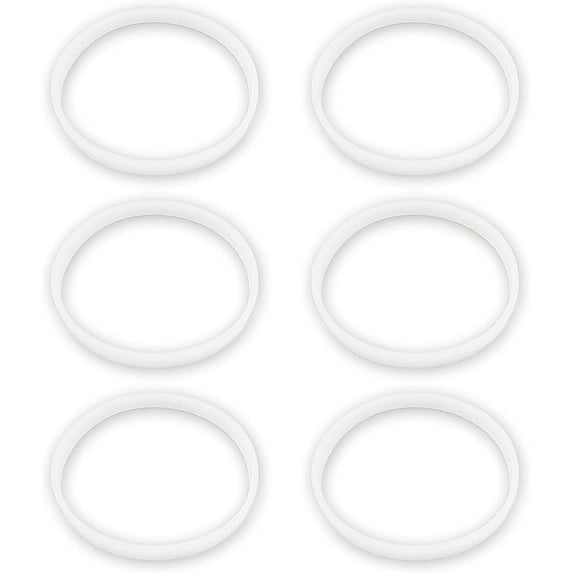 6 Pack Rubber Gaskets Replacement Seal White O-Ring for Juicer Blender Cups Parts Seals BL770 Small