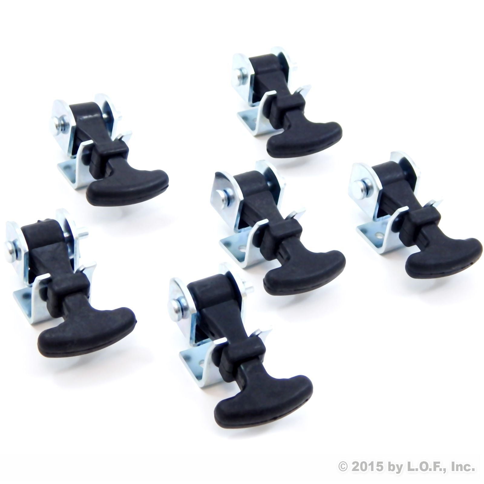 【U LAN】Double line stopper hood 6 Pack Rubber Hood Catch Hold-Down Kit 2.5 Inch Mini Easy