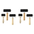 thumbnail image 1 of 6 Pack Rubber-Roller Brayer Rollers 1.4/2.4/4 Inch Art Craft Roller for Printmaking,Ink,Wallpapers Stamping Gluing Tools,6 x roller, 1 of 8