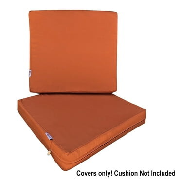 6 Pack Rust Water-resistant Covers 20"x18"x4" for Outdoor Patio Seat Cushions