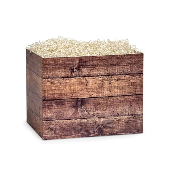 6 Pack, Rustic Wood Basket Box, Small 6.75X4X5" for Holiday, Party and Events Celebration