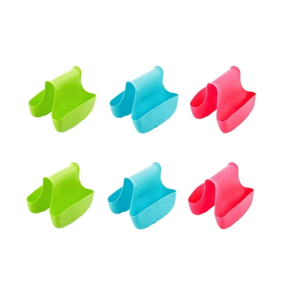 6-Pack Saddle Style Kitchen Sink Sponge Holder Drainage Basket Organizer