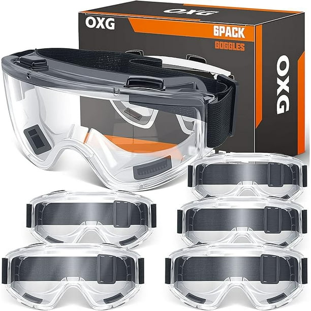 6 Pack Safety Goggles ANSI Z87.1 Glasses Anti Fog Protective Safety Glasses Lab Goggles Men Women Eye Protection Goggles