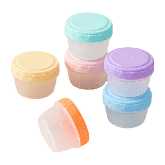 6 Pack Salad Dressing Container to Go with Lids,Tiny Condiment Containers with Graduated Lines, Reusable and Leakproof,6 small sauce boxes,As shown
