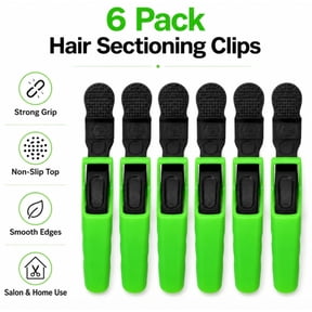 6 Pack Hair Styling Clips, Sectioning Alligator Clips for Hair Styling, TIKA