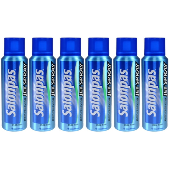 6 Pack Salonpas Pain Relieving Jet Spray 4 Oz Each
