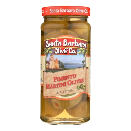 SANTA BARBARA Martini-Style Stuffed Olives, 5 OZ, Case of 6