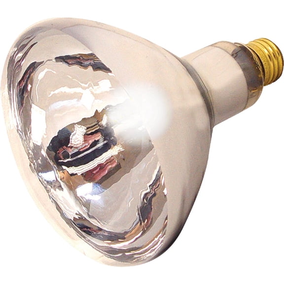 Satco Infrared Heat Lamp Bulb S4750 R40 Medium Base Clear - 125W - 6 Pack