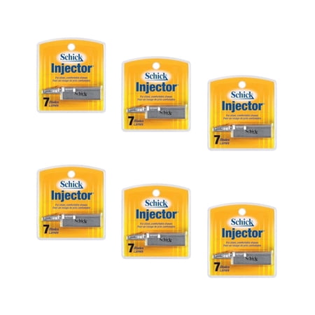 6 Pack - Schick Injector Blades 7 Each