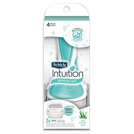 6 Pack Schick Intuition Sensitive Razor for Women + 2 Moisturizing Refills Each