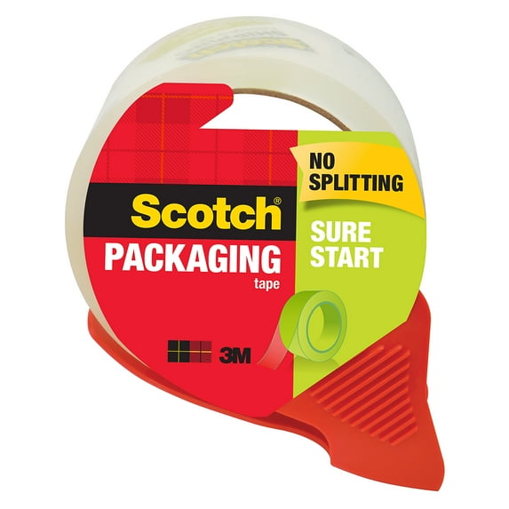 Scotch Sure Start Packaging Tape, 6 Pack
