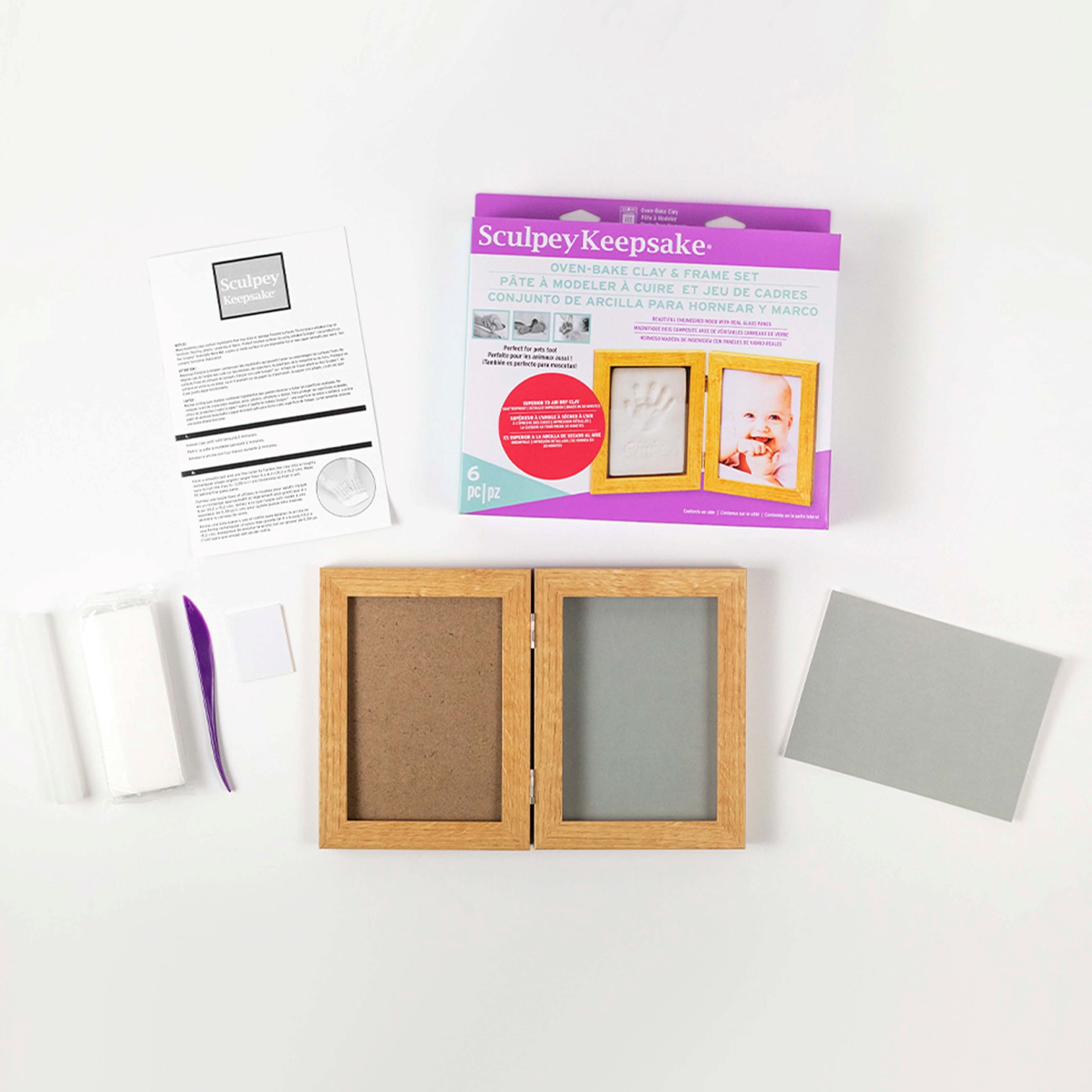 Sculpey Keepsake Oven-Bake Clay & Frame Set, 6 Pack