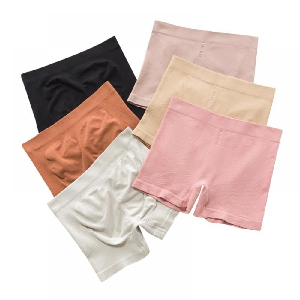 6 Pack Seamless Anti Chafing Slip Shorts for Women Safety Panty Under
