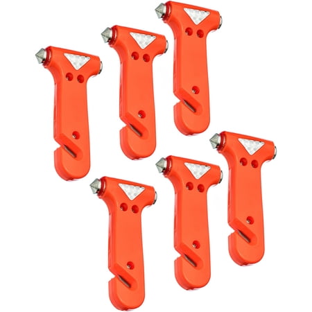 (6 Pack) Seatbelt Cutter Window Breaker Emergency Escape Multi Tool