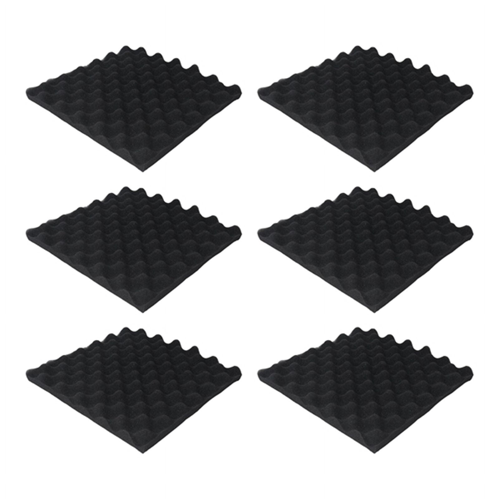 6 Pack Self Adhesive Acoustic Foam Panels Fireproof Soundproofing ...