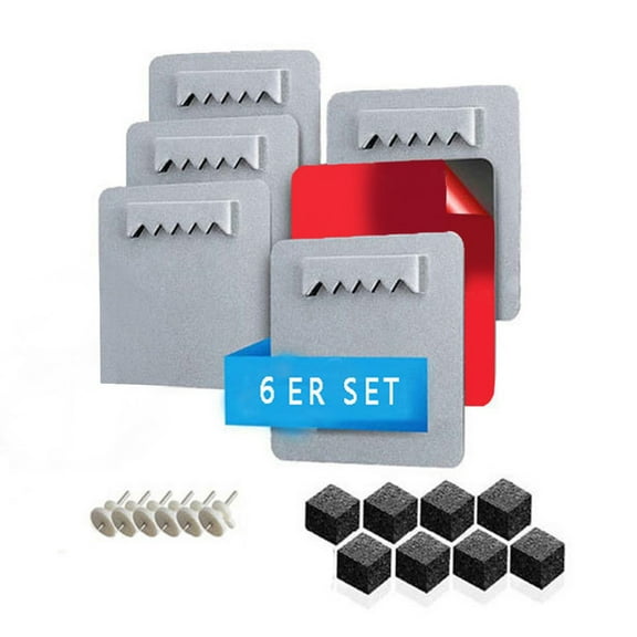 6 Pack Self Adhesive Hanger 3.15 X 3.15" Hangers Adhesive Picture Hanging Plate