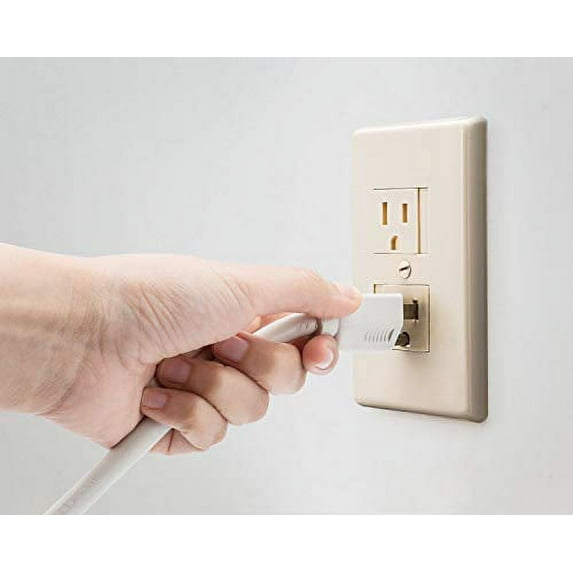 6-Pack Self-Closing Babyproof Outlet Covers - an Alternative to Wall Socket Plugs for Child Proofing Standard Outlets (1 Screw), Beige