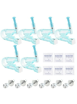 4 Pcs Disposable Self Ear Piercing Gun Kit, Baby Sterile Ear Puncture Gun, Ear  Piercing Units Tool with Earring Studs 