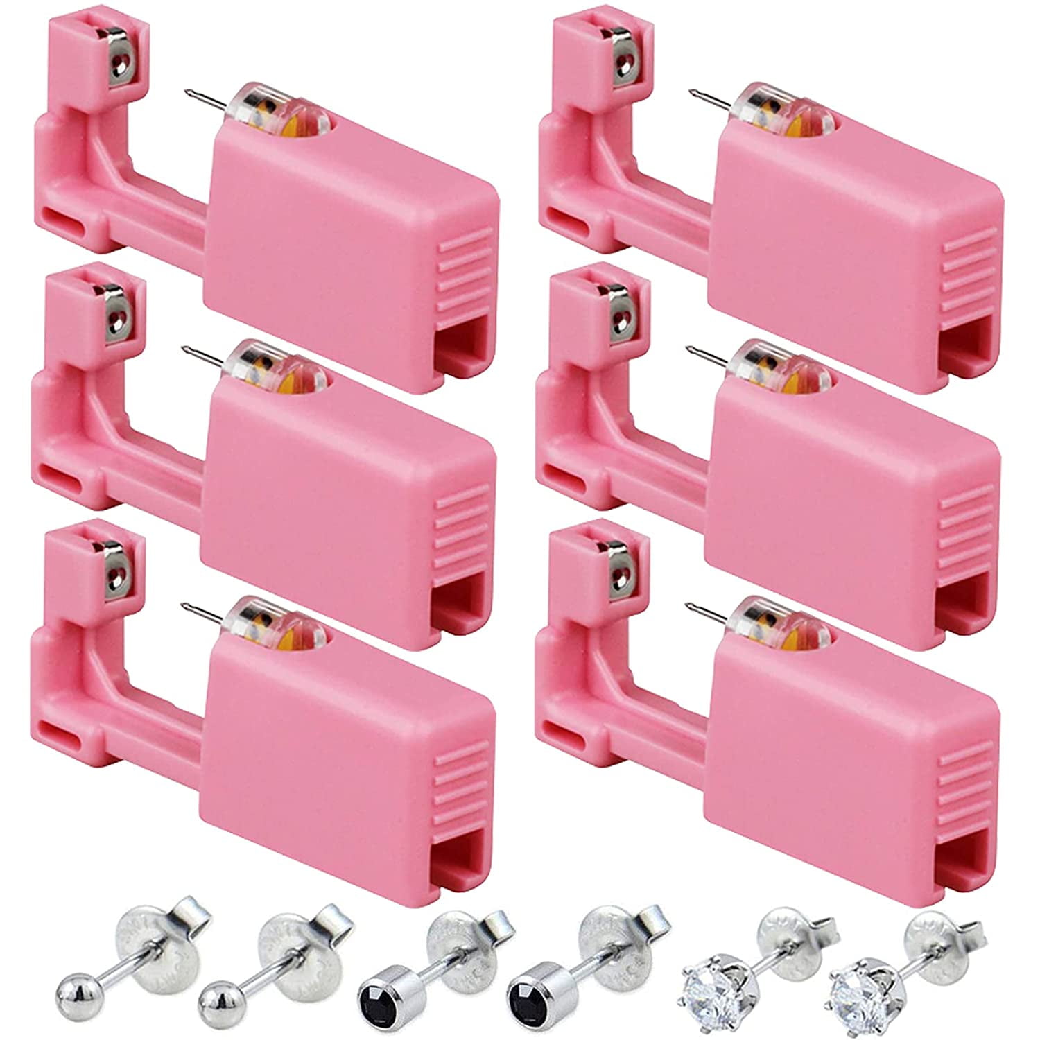 6 Pack Self Ear Piercing Kit Disposable Ear Piercing Tool with Ear