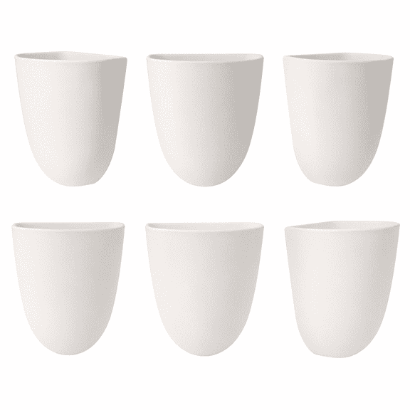 6 Pack Self-Watering Wall Planters for Indoor Plants, Vertical Garden Wall Mount Plant Pots with Modern Matte Finish, Easy Install