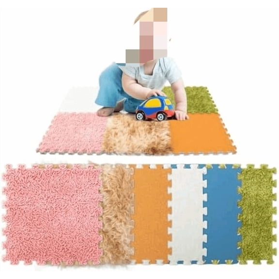 6-Pack Sensory Floor Tiles for Autism & Baby Development | 1cm Thick Interlocking Foam Mat with 6 Textures Playroom, Daycare & Calming Corner Solution (3x2 ft)$$Tools & Hardware Other